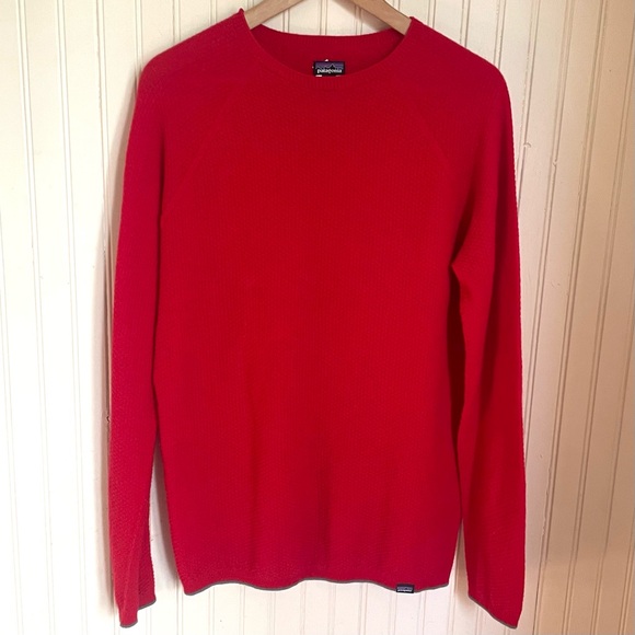 Patagonia Other - Patagonia Men’s Red Merino Wool Blend Lightweight Sweater, Large